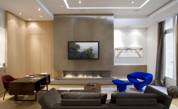 дизайнерская трехспаленная квартира в Париже с коллекцией современных произведений искусства