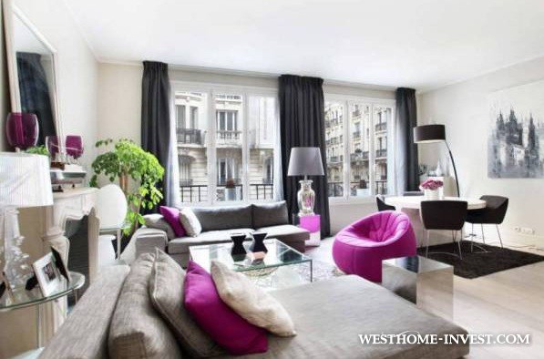 Красиво отреставрированная двуспаленная квартира в Париже