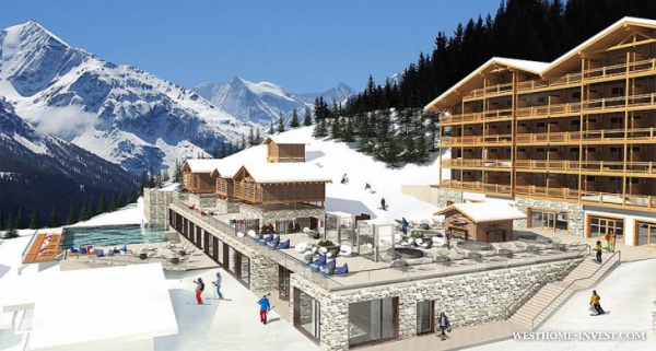  Новое шале ski in ski out в Швейцарии, расположенное в роскошном отельном комплексе
